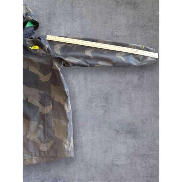 The North Face HyVent Rain Jacket Blue Camo Hooded Full Zip Lightweight Boys XL - Picture 10 of 11